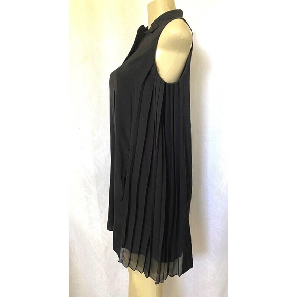 Rag & Bone Shirt Dress Shift Black Sleeveless Pleated Silk Button Down X… - Picture 2 of 7